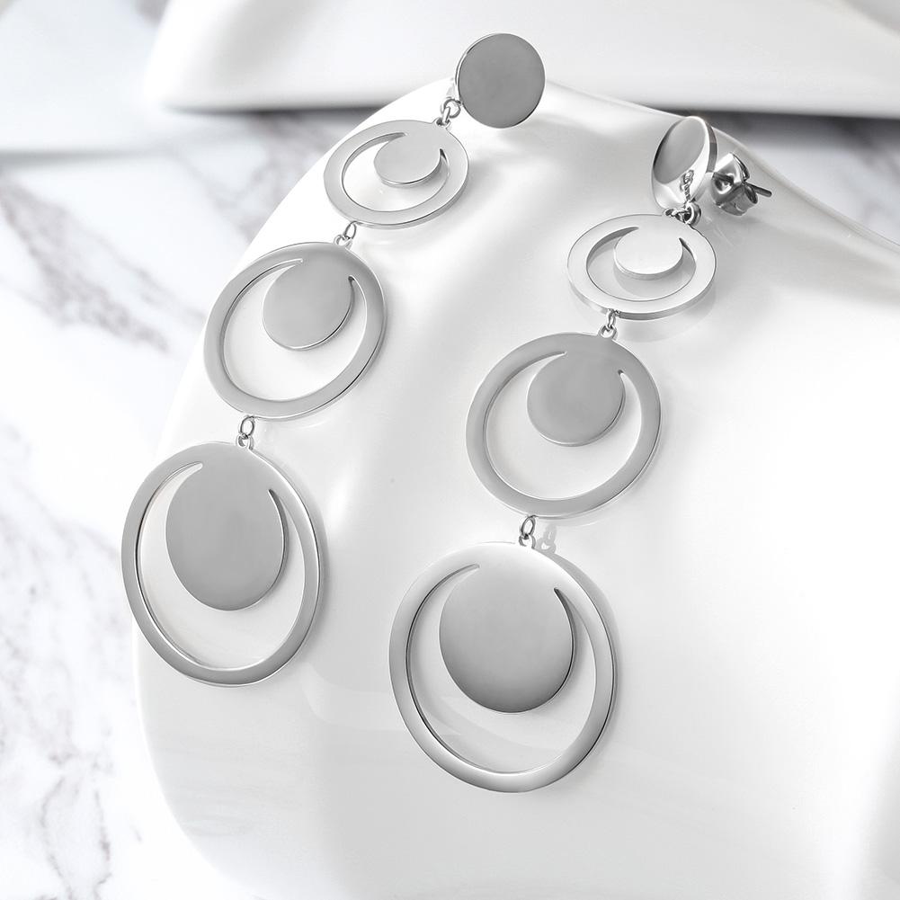 Vintage Tandem 3-Tier Circle drop Earrings