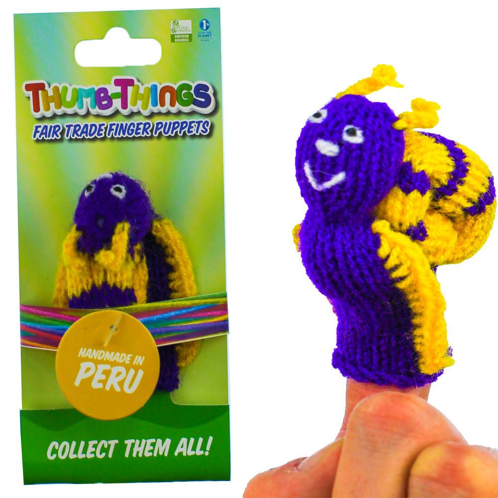 Garden Snail Finger Puppet (purple)