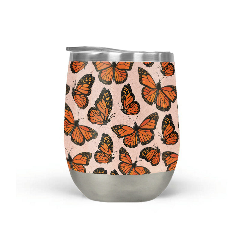 Monarch Butterfly Wine Tumbler