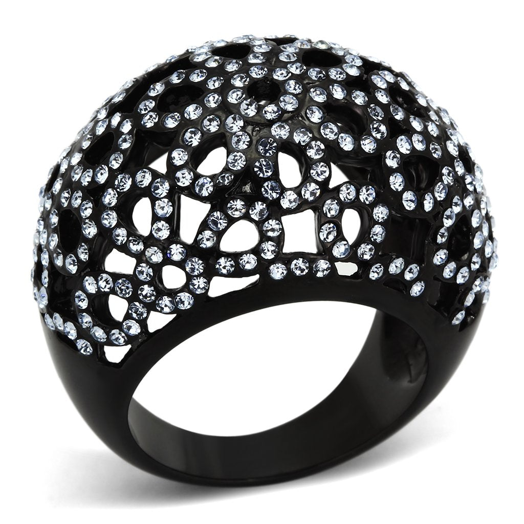 Women Stainless Steel Synthetic Crystal Rings