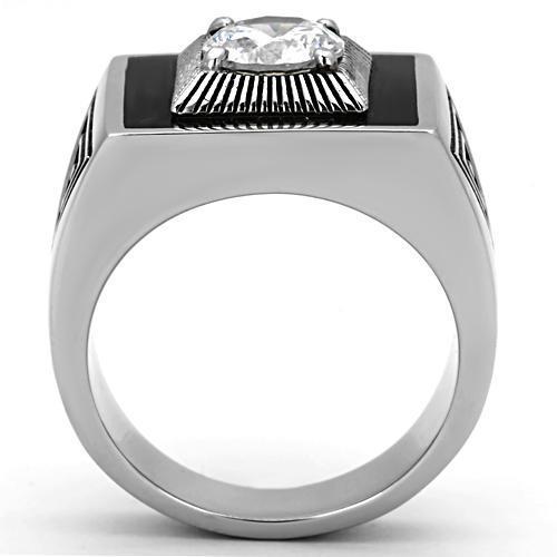 Men Stainless Steel Cubic Zirconia Rings TK1053