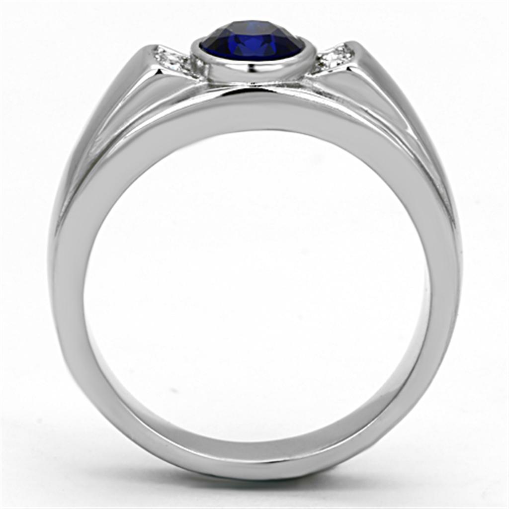 Men Stainless Steel Synthetic Glass Rings TK1184