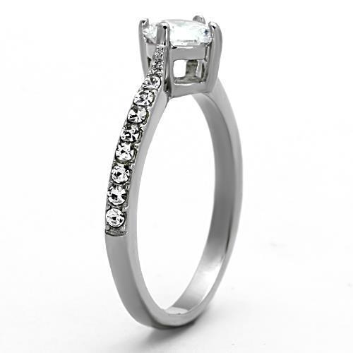 Women Stainless Steel Cubic Zirconia Rings TK1339