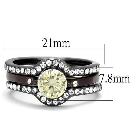 Women Stainless Steel Cubic Zirconia Rings