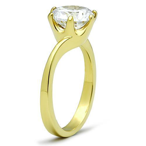 Women Stainless Steel Cubic Zirconia Rings TK1406