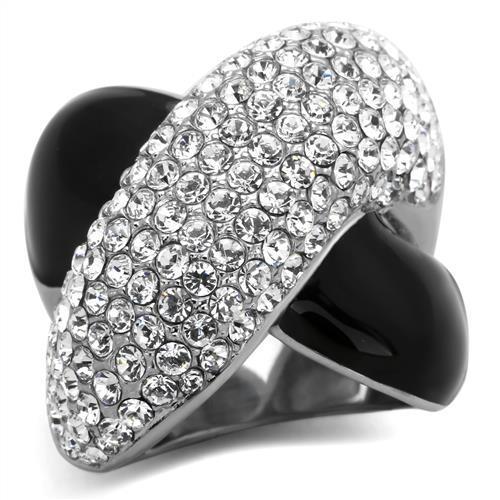 Women Stainless Steel Synthetic Crystal Rings