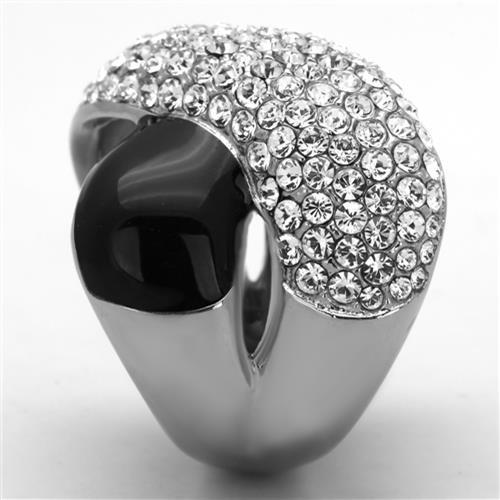 Women Stainless Steel Synthetic Crystal Rings