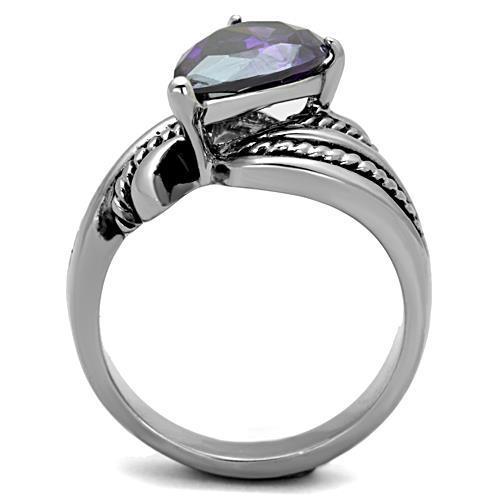 Women Stainless Steel Cubic Zirconia Rings TK1515