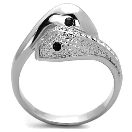 TK1532 - High polished (no plating) Stainless Steel Ring with Top