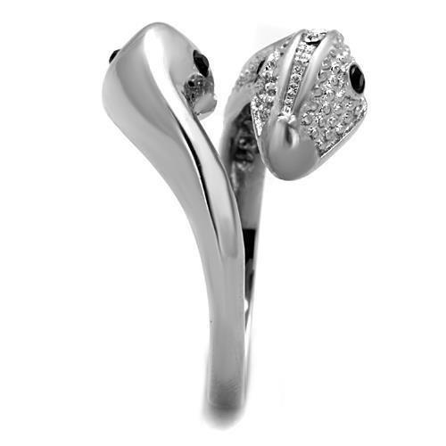 TK1532 - High polished (no plating) Stainless Steel Ring with Top