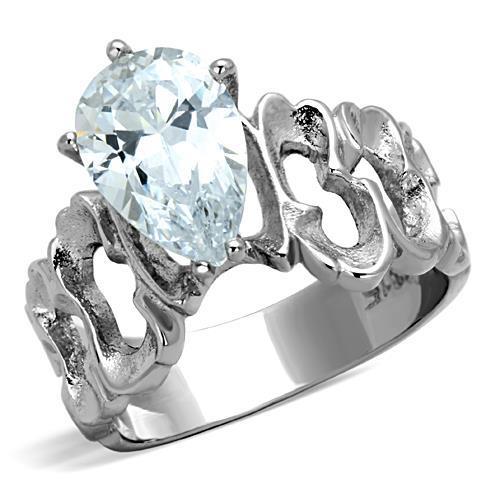 Women Stainless Steel Cubic Zirconia Rings TK1534