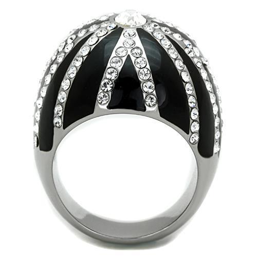 TK1679 - High polished (no plating) Stainless Steel Ring with Top