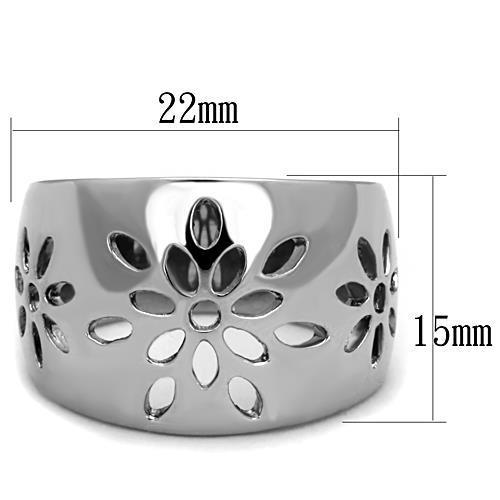 Women Stainless Steel No Stone Rings TK1684