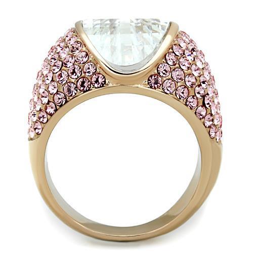 Women Stainless Steel Cubic Zirconia Rings TK1692