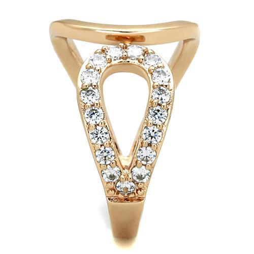 Women Stainless Steel Cubic Zirconia Rings TK1694