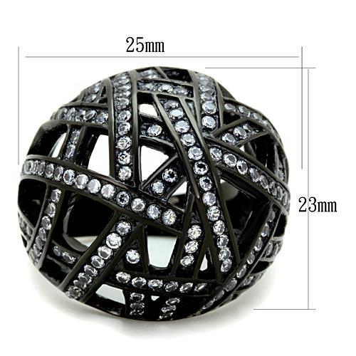 Women Stainless Steel Cubic Zirconia Rings TK1734