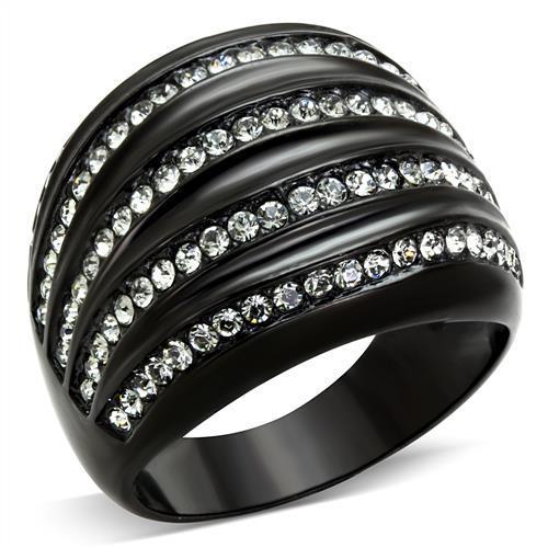 Women Stainless Steel Synthetic Crystal Rings