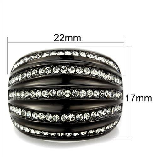 Women Stainless Steel Synthetic Crystal Rings