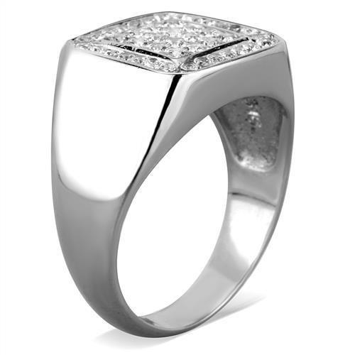 TK1802 - High polished (no plating) Stainless Steel Ring with AAA