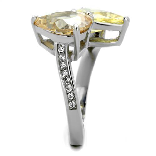 Women Stainless Steel Cubic Zirconia Rings TK1820