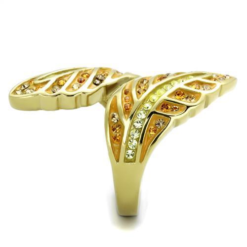 Women Stainless Steel Synthetic Crystal Rings