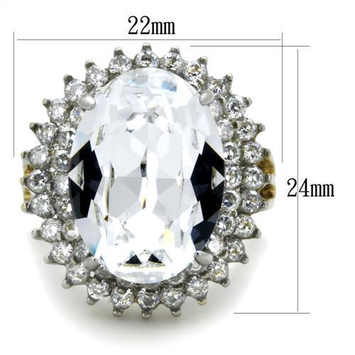 Women Stainless Steel Synthetic Crystal Rings