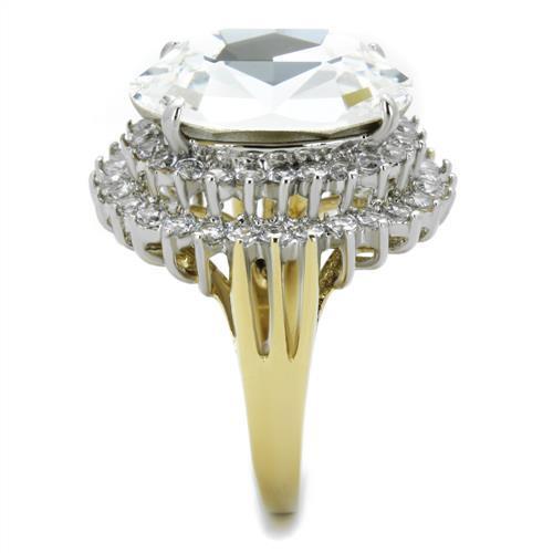 Women Stainless Steel Synthetic Crystal Rings