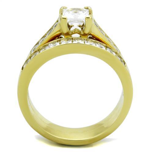 Women Stainless Steel Cubic Zirconia Rings TK1895