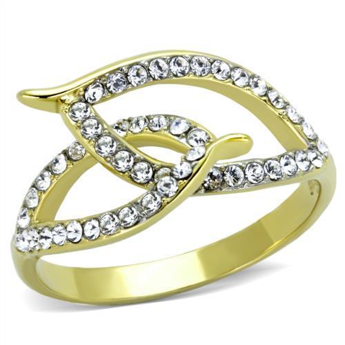 Women Stainless Steel Synthetic Crystal Rings