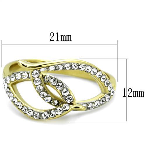 Women Stainless Steel Synthetic Crystal Rings