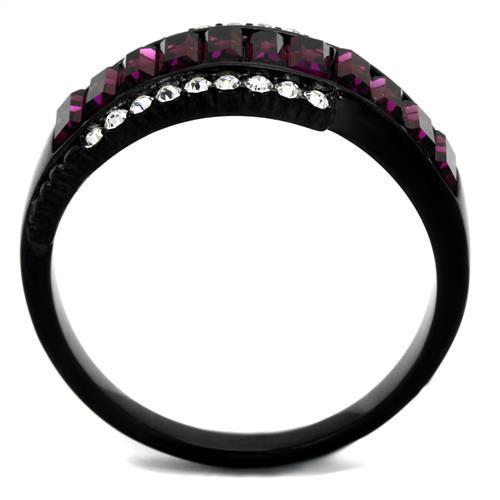 Women Stainless Steel Synthetic Crystal Rings