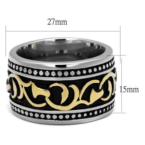 Men Stainless Steel Epoxy Rings TK2234