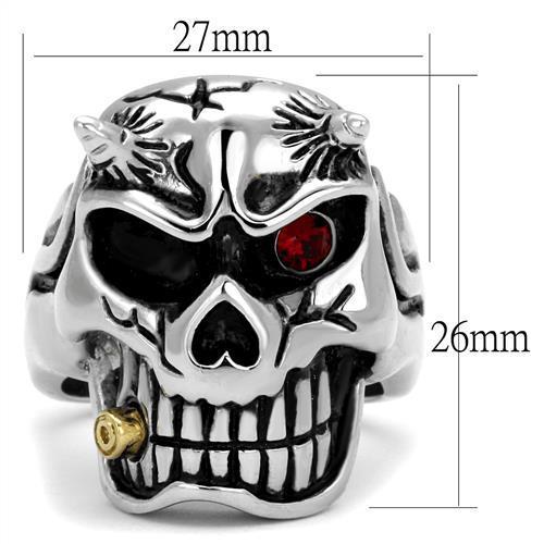 Men Stainless Steel Synthetic Crystal Rings TK2244