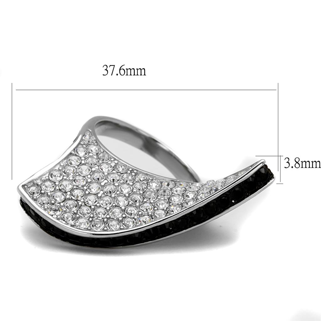 Women Stainless Steel Synthetic Crystal Rings