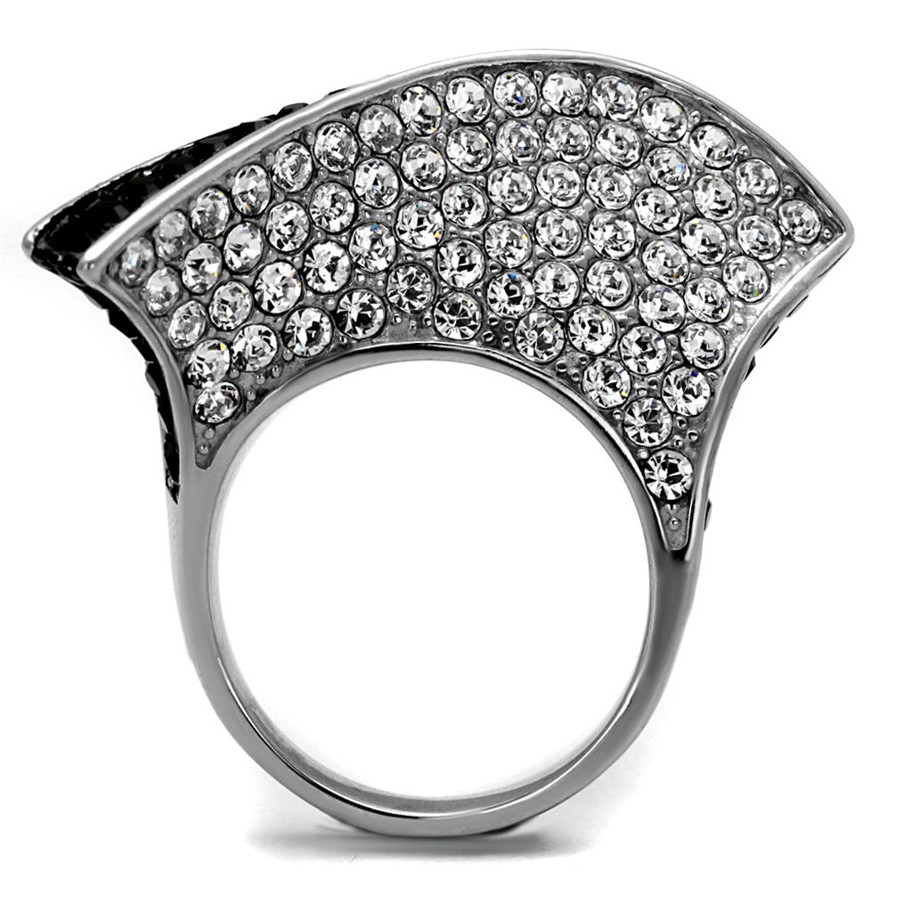 Women Stainless Steel Synthetic Crystal Rings