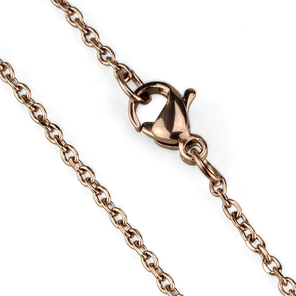 TK2423R - IP Rose Gold(Ion Plating) Stainless Steel Chain with No