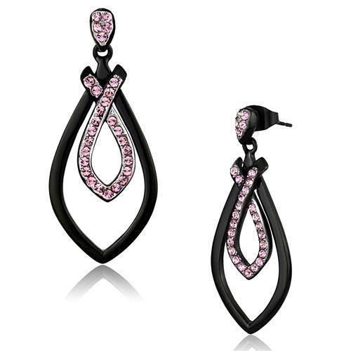 Women Stainless Steel Synthetic Crystal Earrings