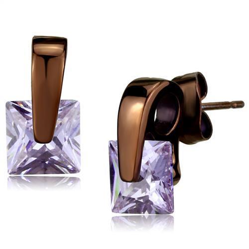 Women Stainless Steel Cubic Zirconia Earrings