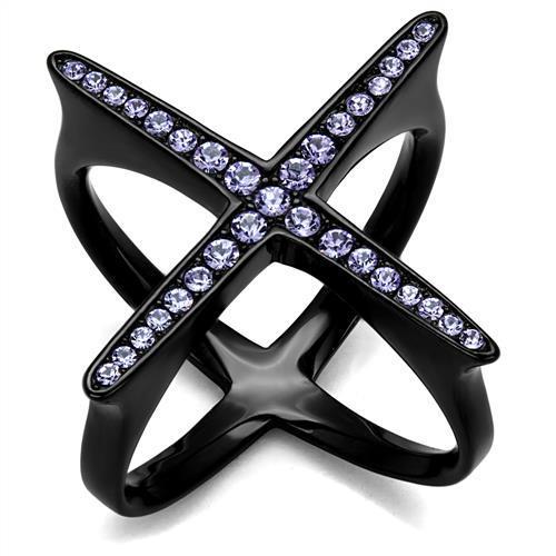 Women Stainless Steel Synthetic Crystal Rings