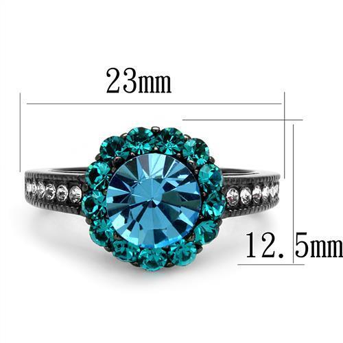 Women Stainless Steel Synthetic Crystal Rings