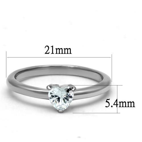 Women Stainless Steel Cubic Zirconia Rings TK2904