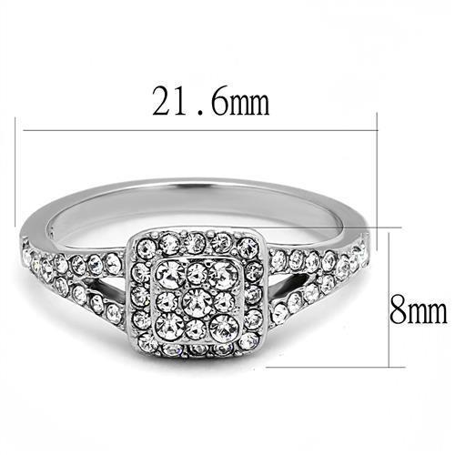 Women Stainless Steel Synthetic Crystal Rings