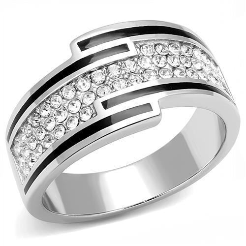 Women Stainless Steel Synthetic Crystal Rings