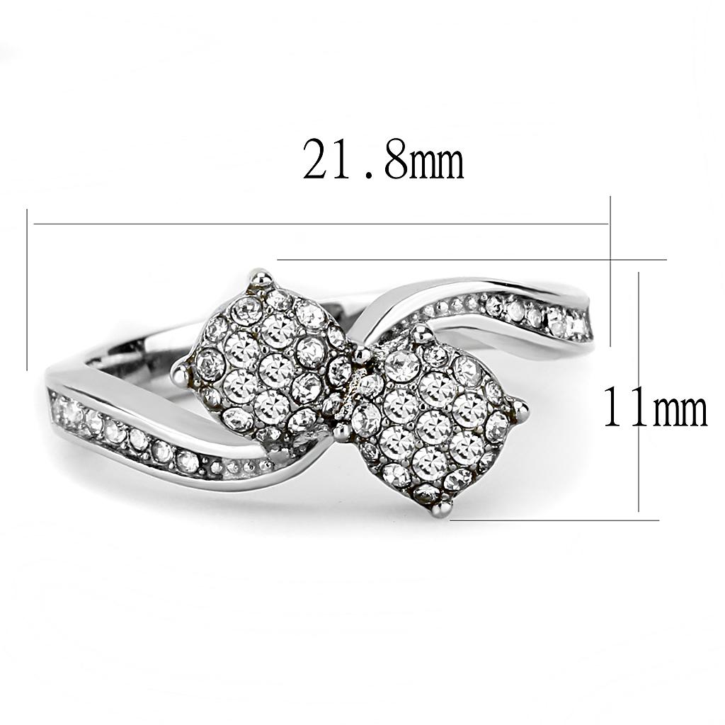 Women Stainless Steel Synthetic Crystal Rings