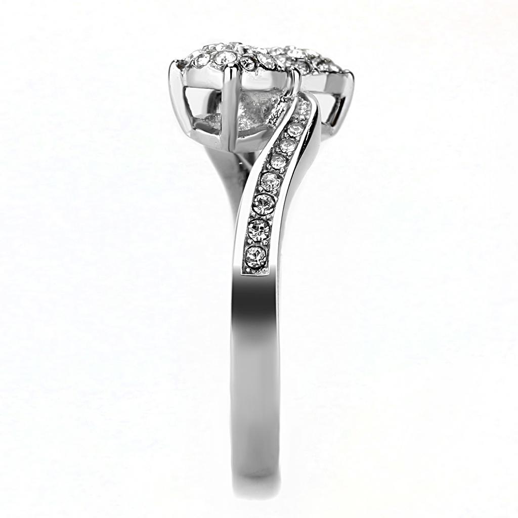 Women Stainless Steel Synthetic Crystal Rings