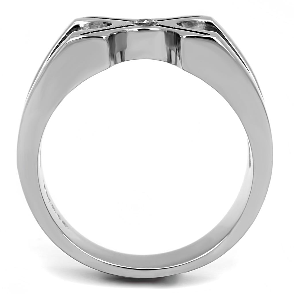 Men Stainless Steel Cubic Zirconia Rings TK3278