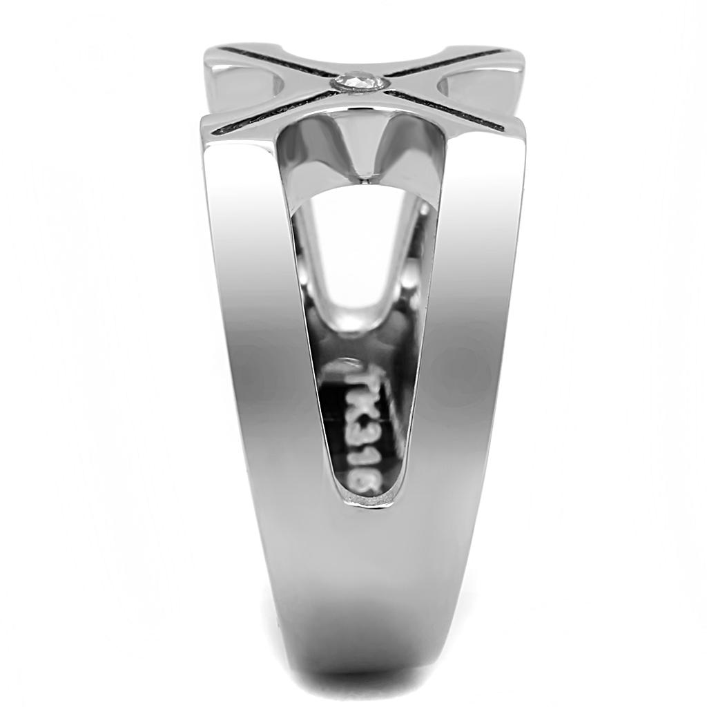 Men Stainless Steel Cubic Zirconia Rings TK3278