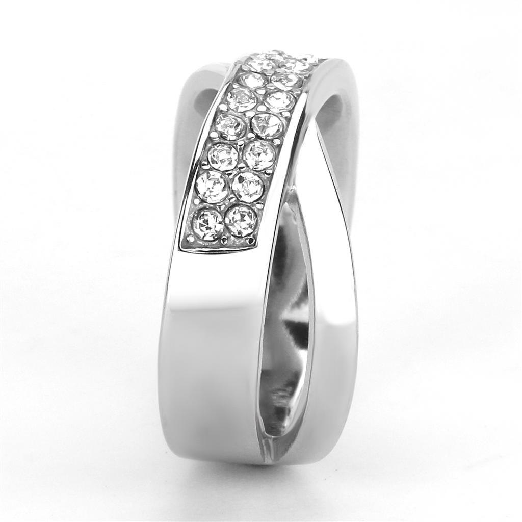 Women Stainless Steel Synthetic Crystal Rings