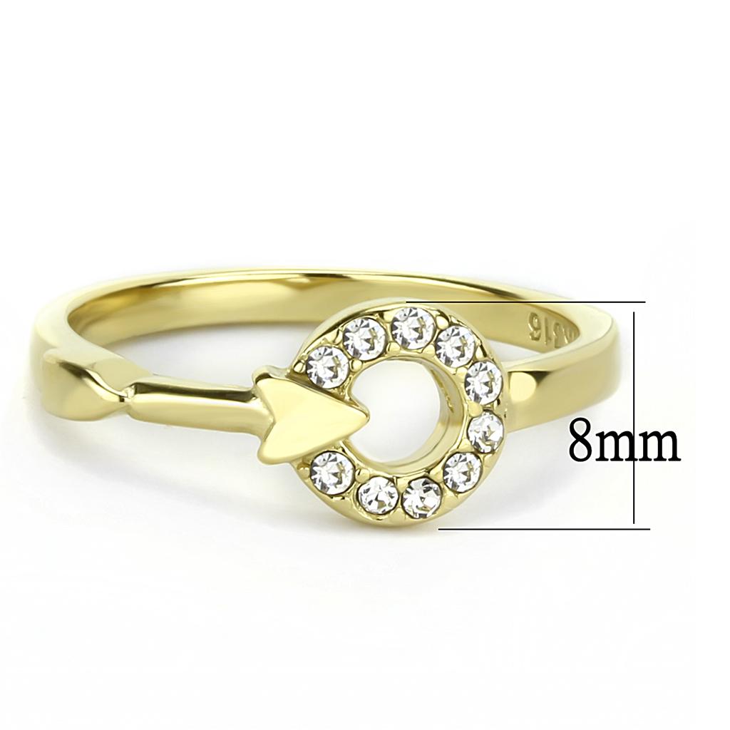 Women Stainless Steel Synthetic Crystal Rings