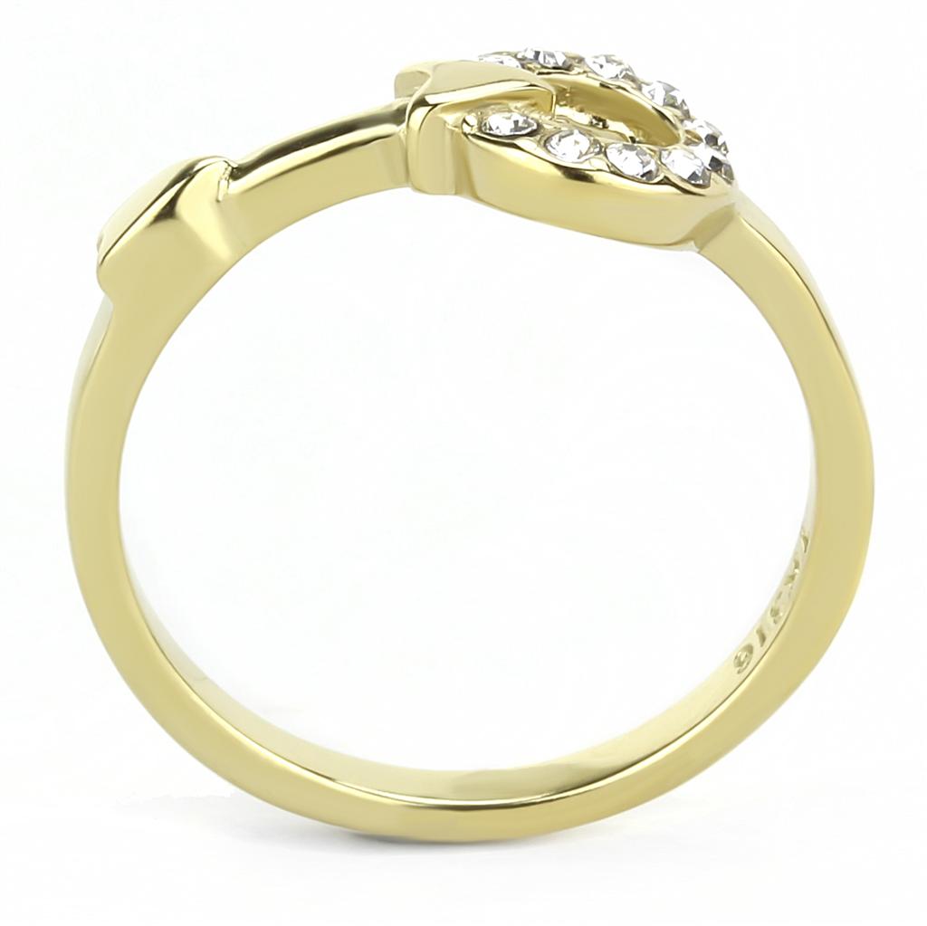 Women Stainless Steel Synthetic Crystal Rings